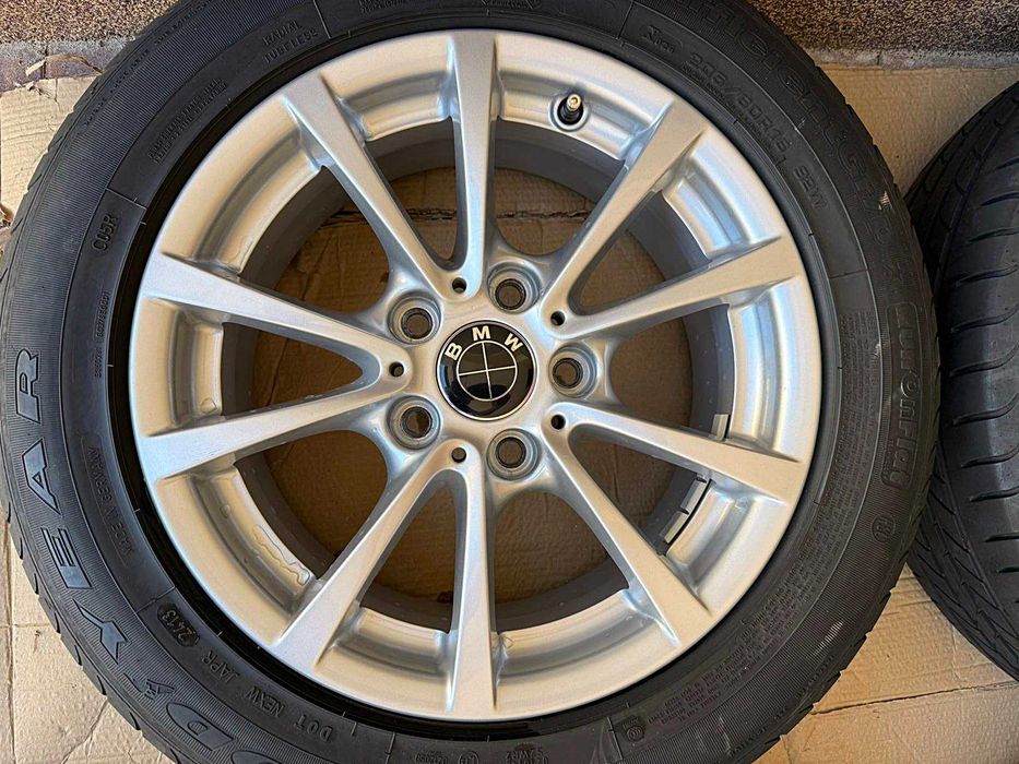 Roti complete import Germania: jante orginale BMW Style 390, ca si noi Seria 1 3 4 F20 F30 F31 F32 F33 + 205 60 16 VARA Goodyear Runflat