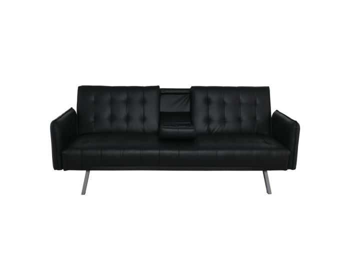 Диван WELLS Sofabed с подлакътник и място за чаши - 3 цвята 188x82x80