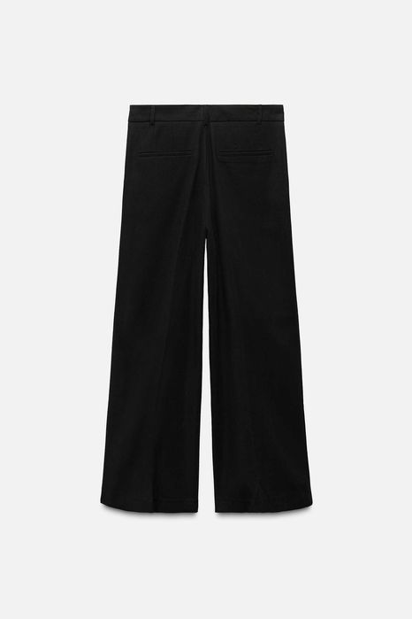 ZARA черные брюки с защипами S (36)
