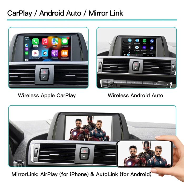Modul Wireless CarPlay Android Auto BMW Sistem CIC Seria 1 3 5 7 X1 X5