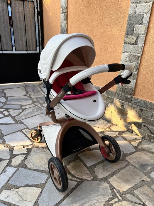 Детска количка Fintera 2в1 еко кожа бяла