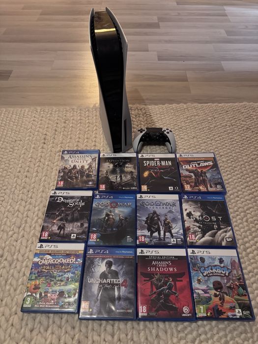 Vând PS5 Digital Edition + 12 jocuri (gratuit)