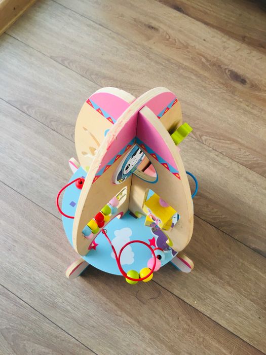 Racheta educationala din lemn 8 in 1 Ecotoys TL88037