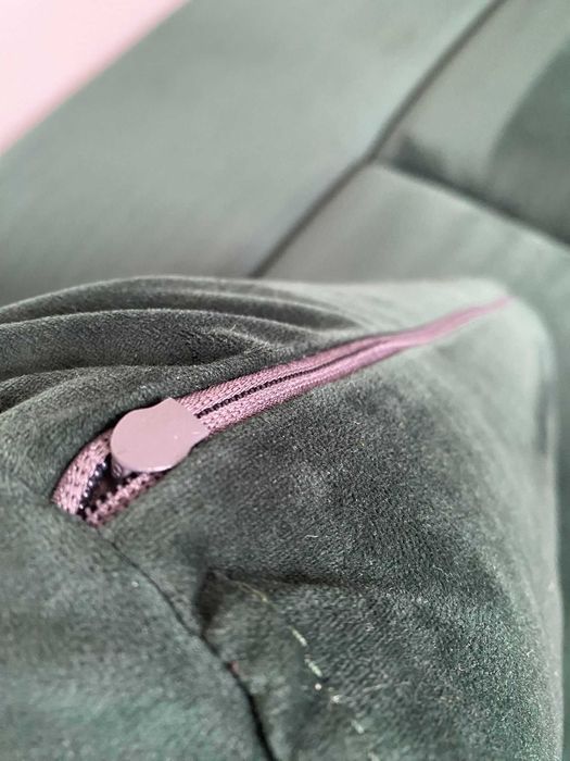 Canapea Coltar extensibila catifea verde