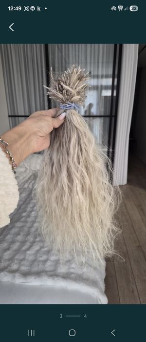 Волос натуральный блонд