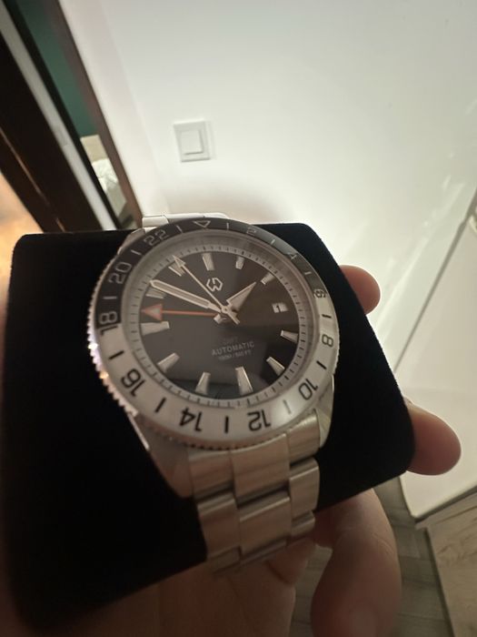 Автоматичен часовник Wishdoit GMT, 40мм, Seiko nh34