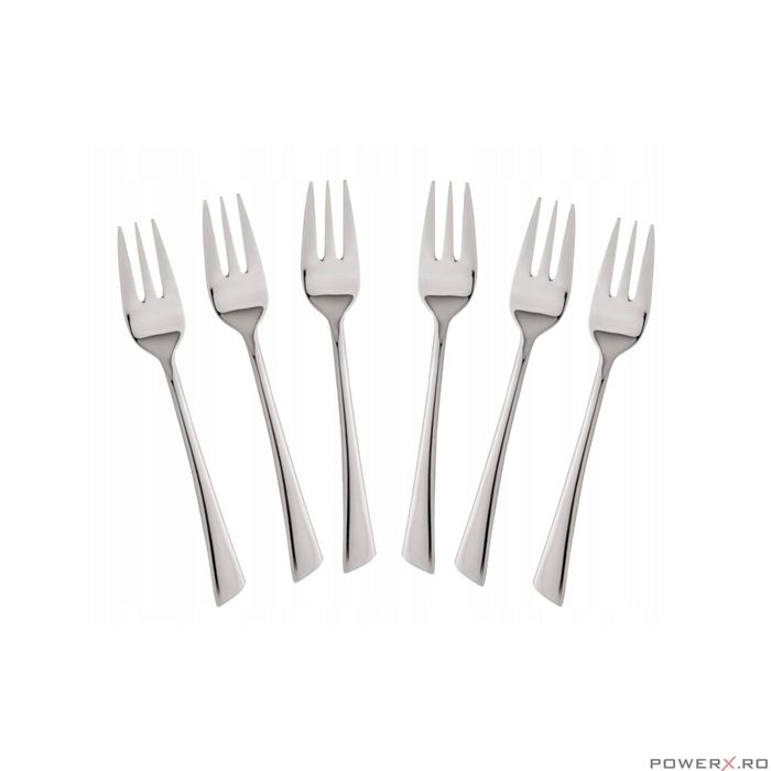 Set 6 furculite pentru desert, inox lustruit, Kinghoff