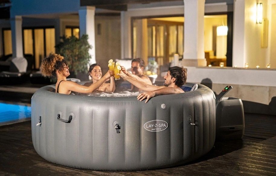 Джакузи 7местно SANTORINI HYDROJET 2.16м/2.16м Bestway гаранция 2г нови