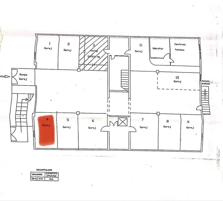 Loc parcare/ Garaj subteran /Popa Savu 77 / Aviatorilor