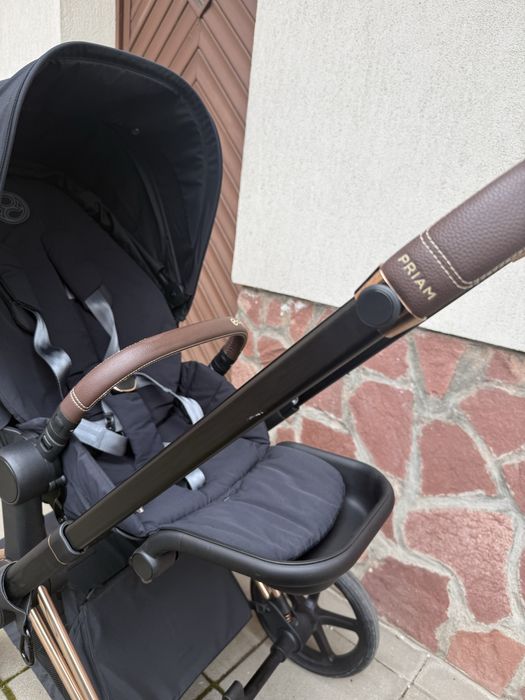 Бебешка количка Cybex Priam 4 Rose Gold в черно (кош за новородено и тапицерия 6м+)