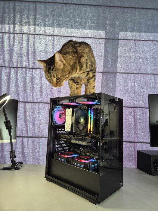 Gaming cu RTX 5050, Ryzen 5 5600X, Corsair RGB si ssd 512GB PCIe 4.0