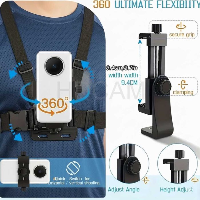 Нагръдник за GoPro и телефони - GARV Dual Pro