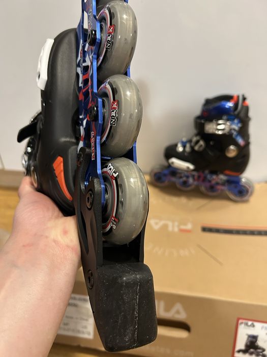 Patine Rotile Role FILA Nrk Junior, marime 28-31, noi, aluminiu