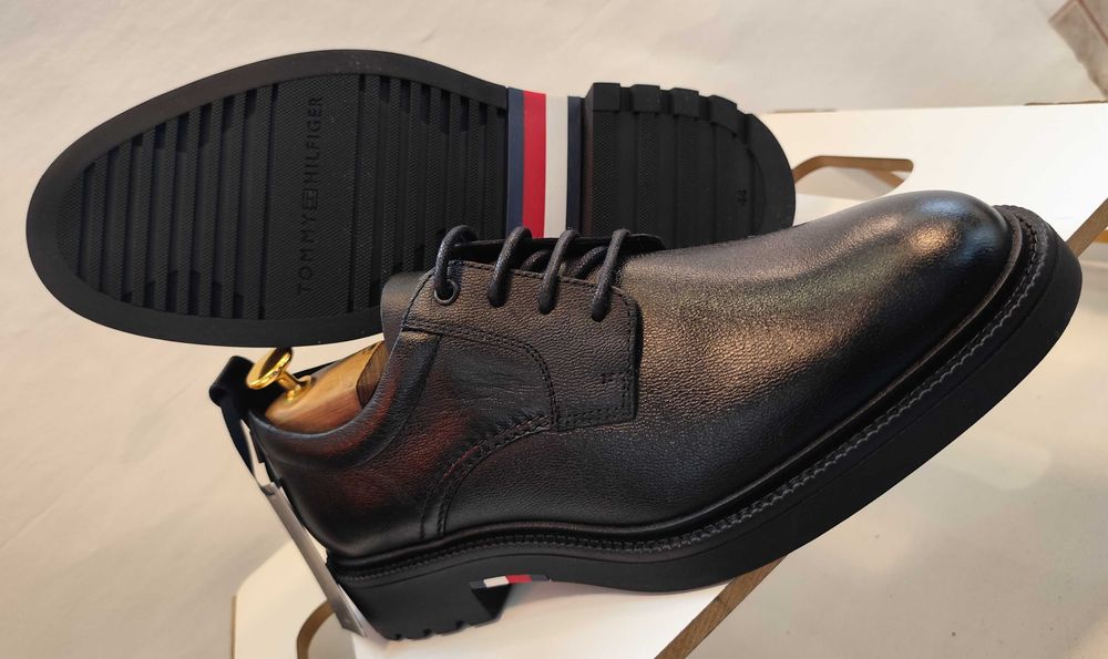 Pantofi derby 43 44 de lux Tommy Hilfiger NOI piele naturala premium