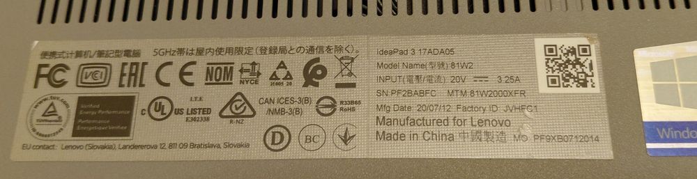 Lenovo Ideapad 3 de 17,3" 8gb ram 256gb ssd