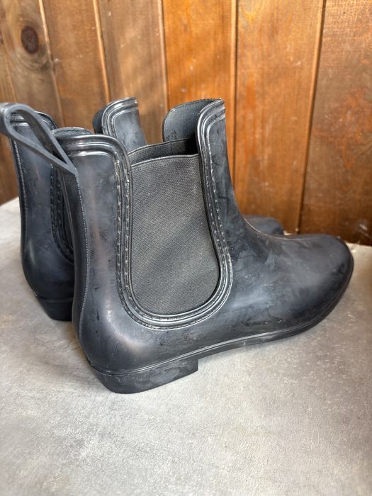 Гумени ботуши с част от плат