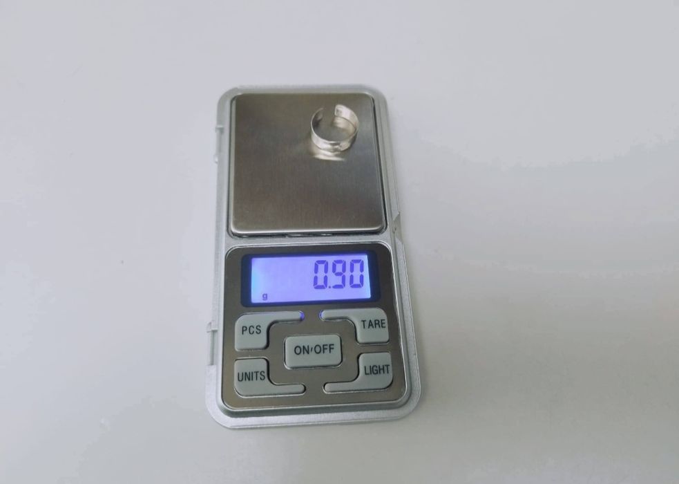Vechi inel din argint de 925, reglabil, cu banda lata, BB