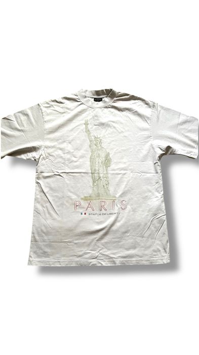 Tricou Balenciaga Paris - Statue of Liberty - Alb