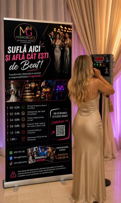 Alcool Test pentru Evenimente | Atracția care face senzație la Nuntă, Botez, Majorat.  Alcohol Tester
