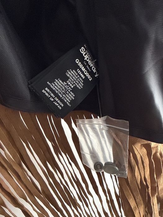 Geacă piele naturală întoarsă SUPERDRY Neonomad Fringe NOUĂ cu etichetă Mărimea S