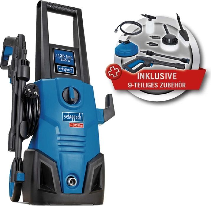 Водоструйка Scheppach HCE1600 1600W 135bar 408 l/h