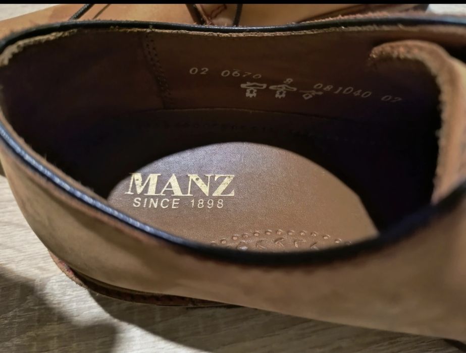 Pantofi bărbați eleganți piele naturală mărimea 42, Manz