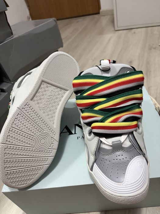 Lanvin curb low white rasta laces 40