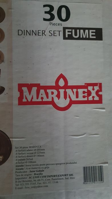 Set de farfurii, pahare si boluri  fumurii