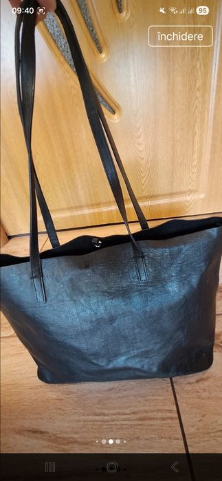 Geanta piele naturala h& m