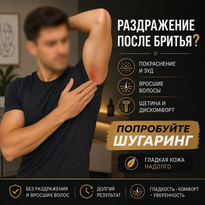 Шугаринг для мужчин