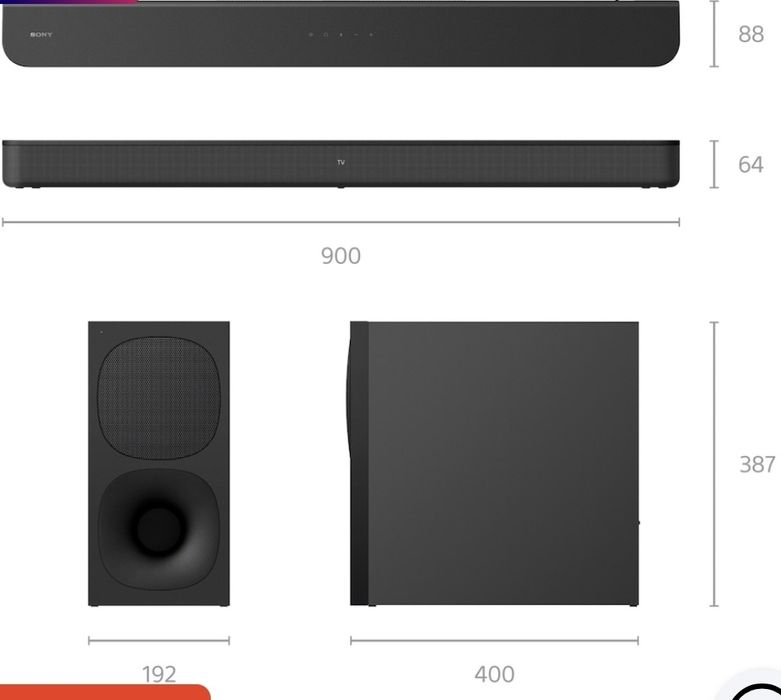 Vand Subwoofer Sony