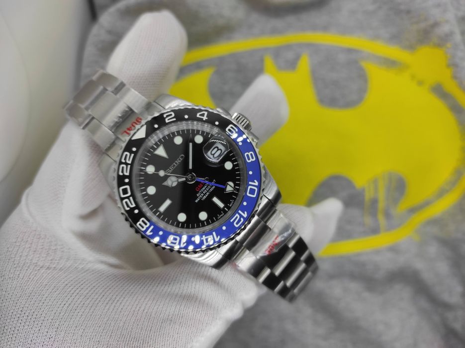 Seiko GMT mod  Сейко Batman