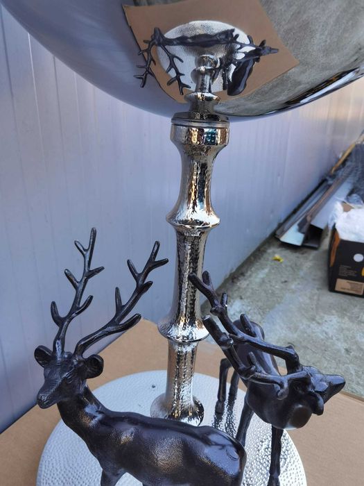Frapiera de colectie cu cerbi, metal, 78 cm