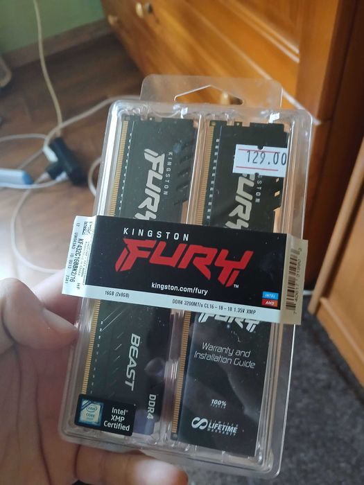 RAM памет 2x8gb DDR4 - Kingston Fury BEAST