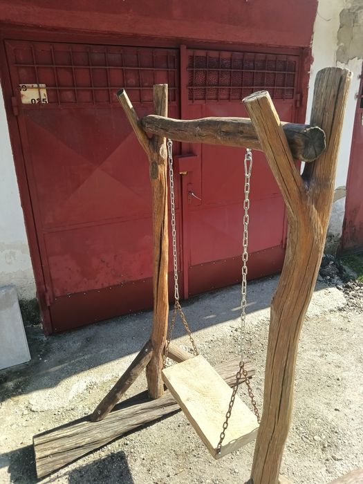 Leagăn lemn masiv pentru copii