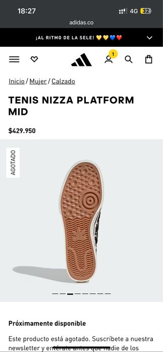 Кеды Adidas nizza platform