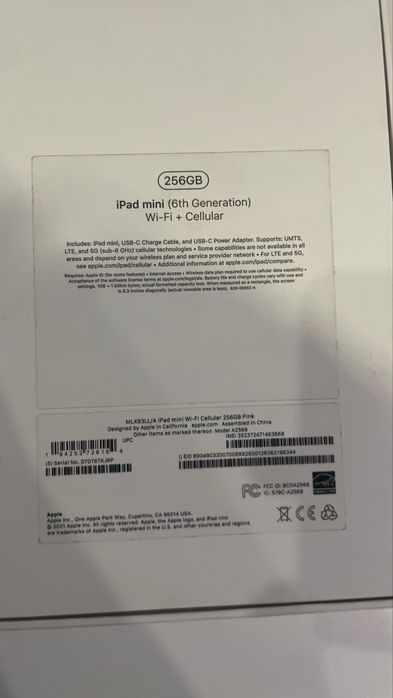 Ipad mini 6 256 esim