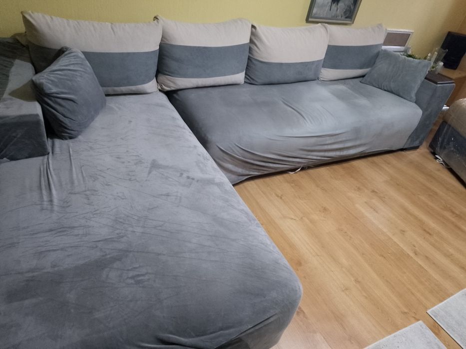 Ъглов диван с функция за сън