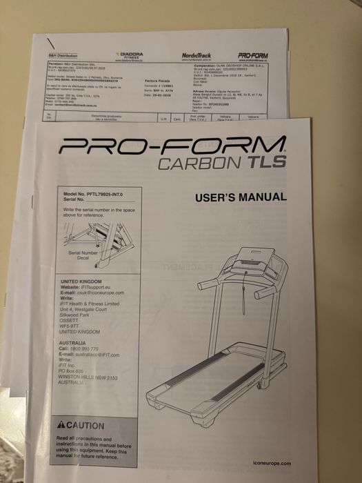 Banda de alergare NordicTrack ProForm® Carbon TLS Noua