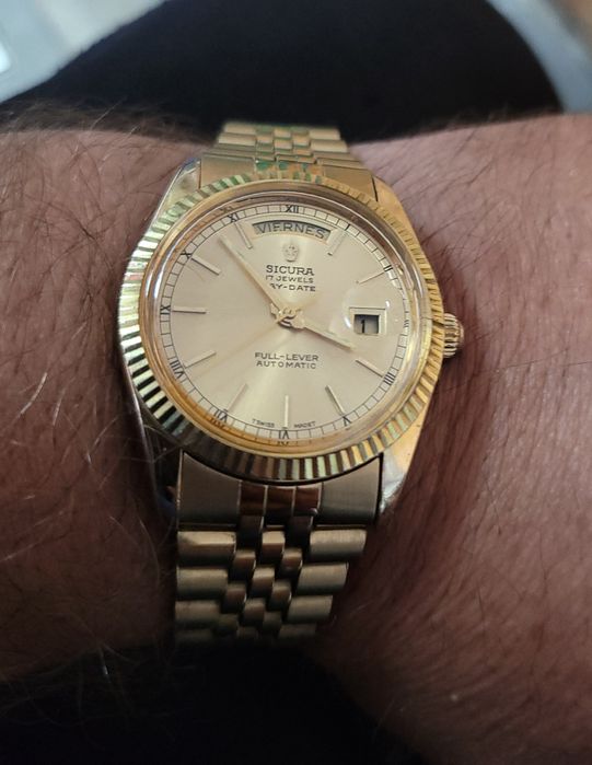 ceas Vintage automatic day date president  Sigura by Breitling