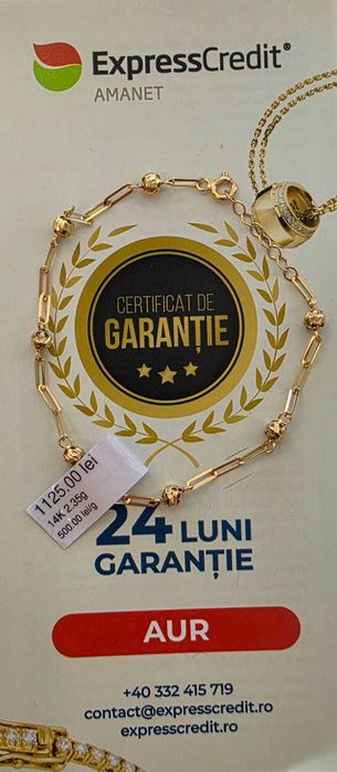 Bratara Aut 14 K 2.35g (AG35 B:35655.1) Garantie 2 Ani!