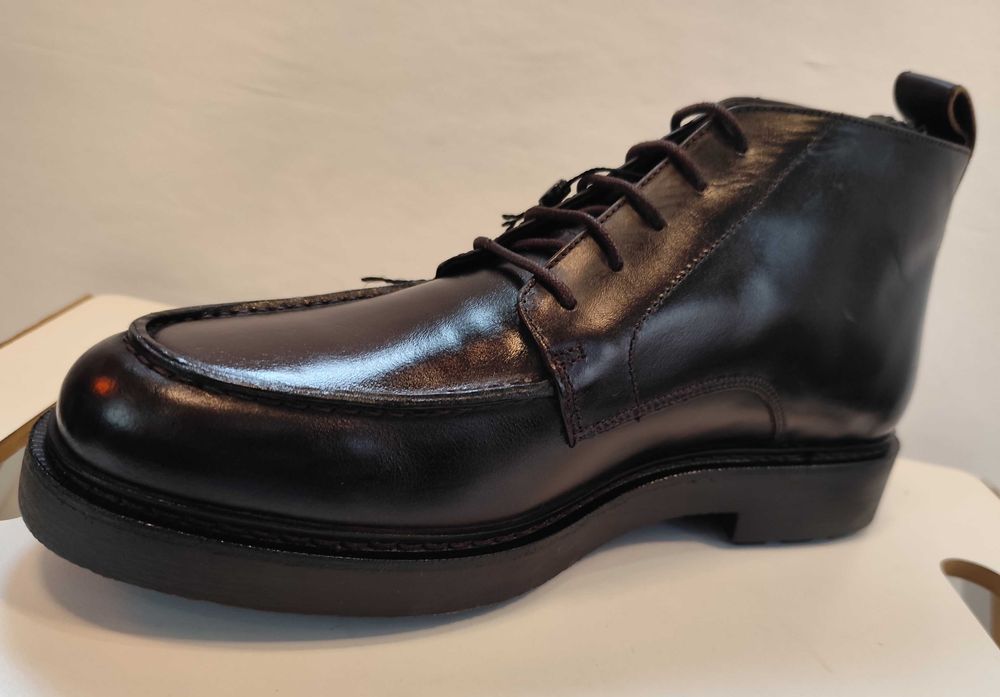 Ghete lace up 44 split toe Massimo Dutti NOI piele naturala negru