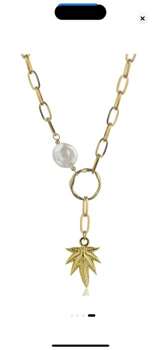 Colier perle otel inoxidabil auriu stainless steel calitativ