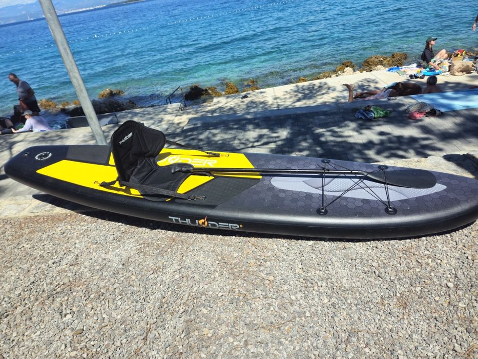 SUP THUNDER gonflabil – aprox. 320 × 75 cm – cu scaun kayak și accesorii complete