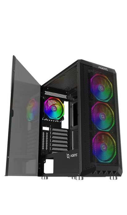 Carcasa AQIRYS NAOS, Mid-Tower, fara sursa, ATX, Black