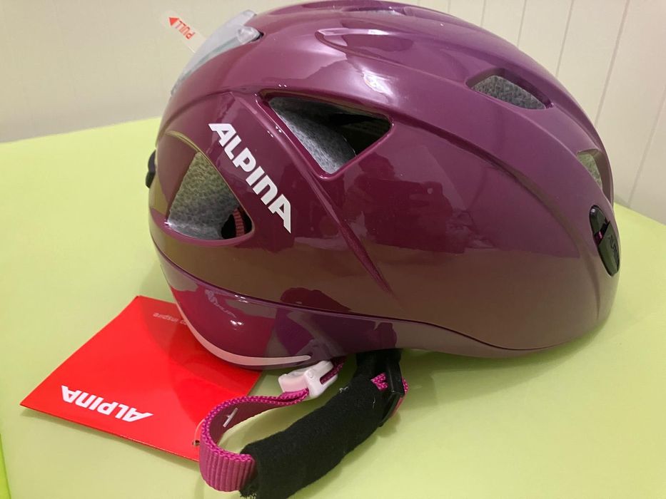 Casca protectie cu led copii bicicleta Alpina marime 45-49 cm