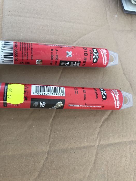 Burghie Milwaukee MX4 Sds Plus 18x250mm si 22x250mm