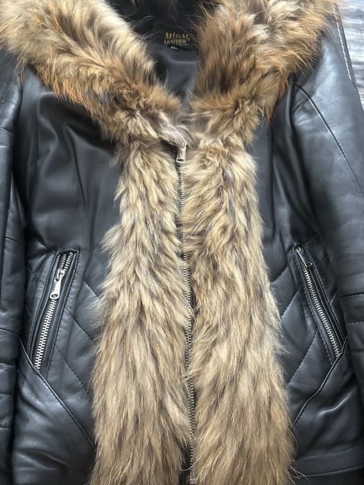 Кожено яке от естествена кожа и косъм