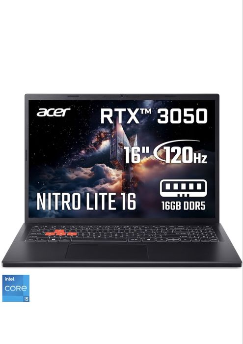 Laptop Gaming Acer Nitro Lite 16,I5,video 6 gb Garantie ,ca nou