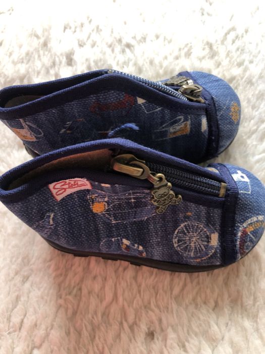 Бебешки дънкови обувки с мече Steli